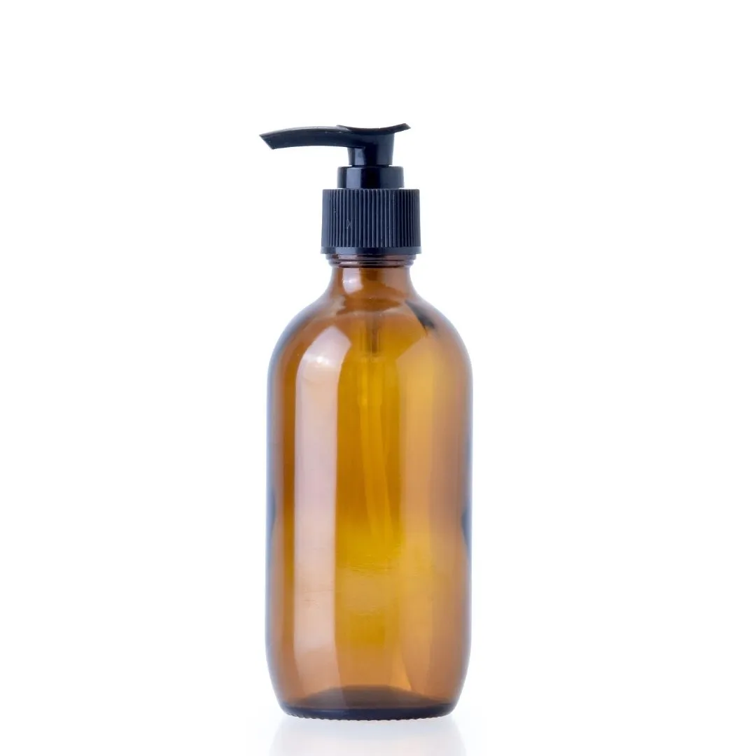 200ml Amber Glass Lotion Pump Bottle