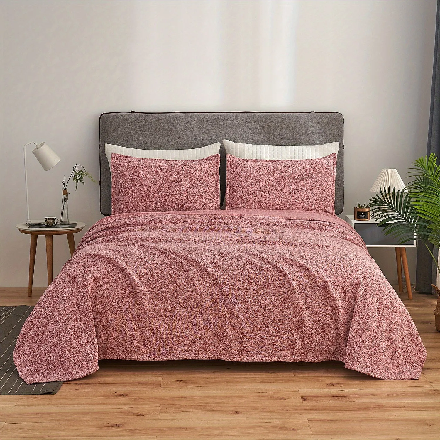 2/3pcs Soft and Breathable Knit Blanket Set for Bedroom and Living Room - Includes 1 Blanket and 1/2 Pillowcase