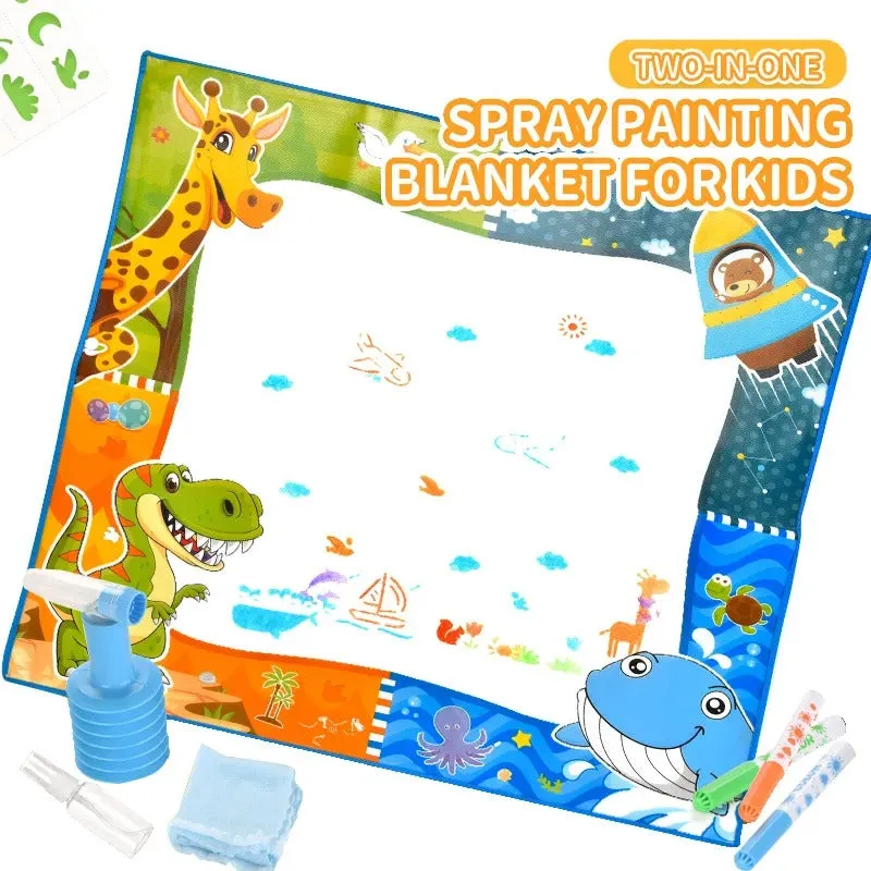 2in1 Write and Spray Painting Magic Blanket - Animal