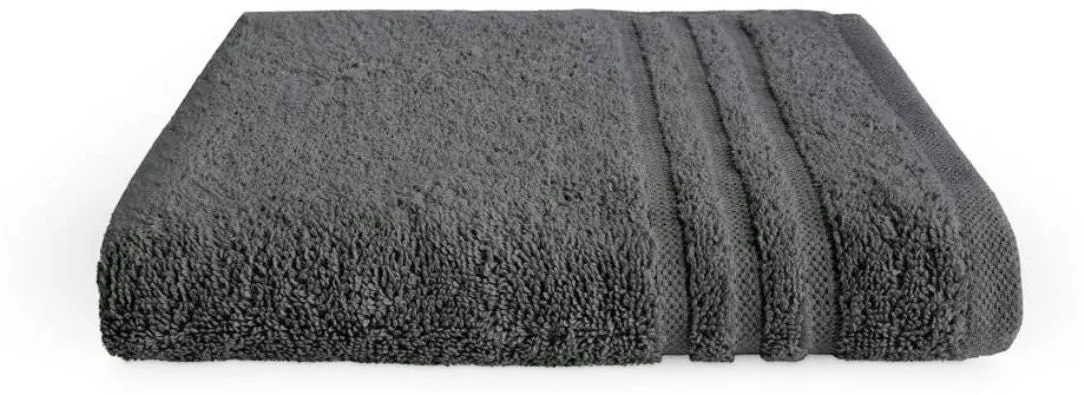 500 gsm Dark Grey Bath Towels Bulk Buy 100% Cotton Packs of 3, 6, 12 and 48