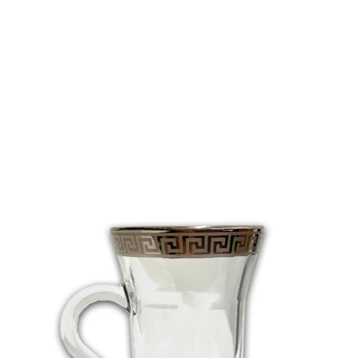 6 PC Gold Versace Inspired Design Glass Cups