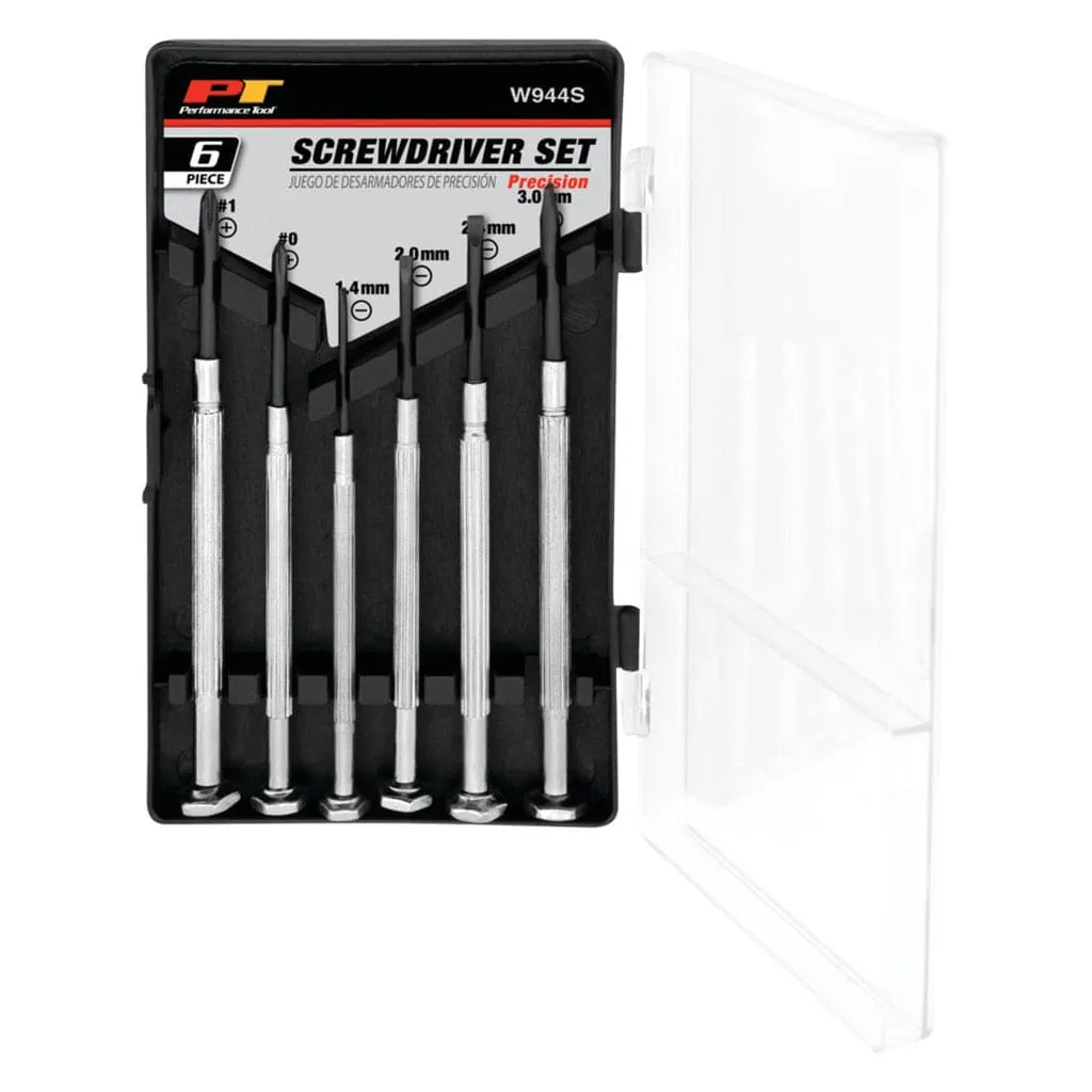 6 piece Precision Screwdriver Set - Performance Tool-W944S