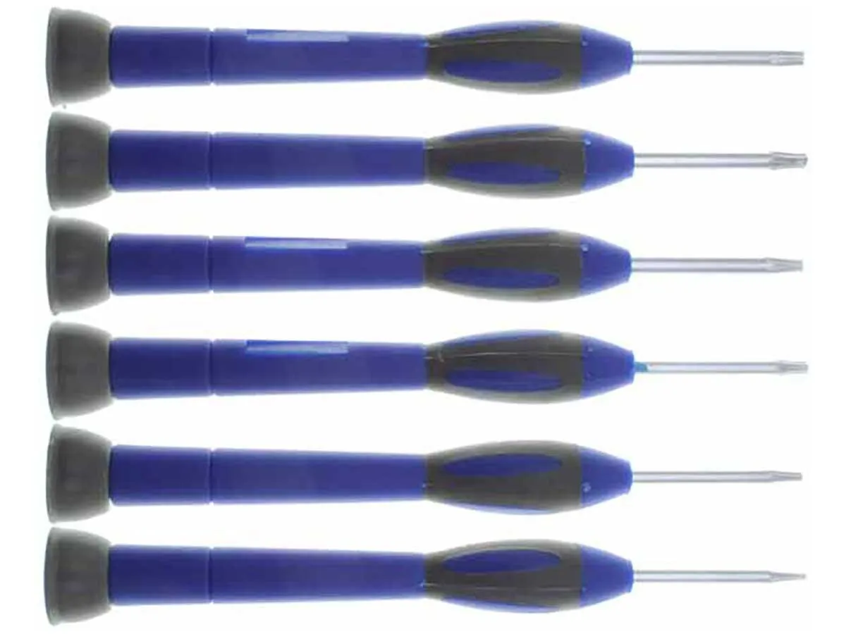 6pc Star Precision Screwdriver Set - T-5 to T-10