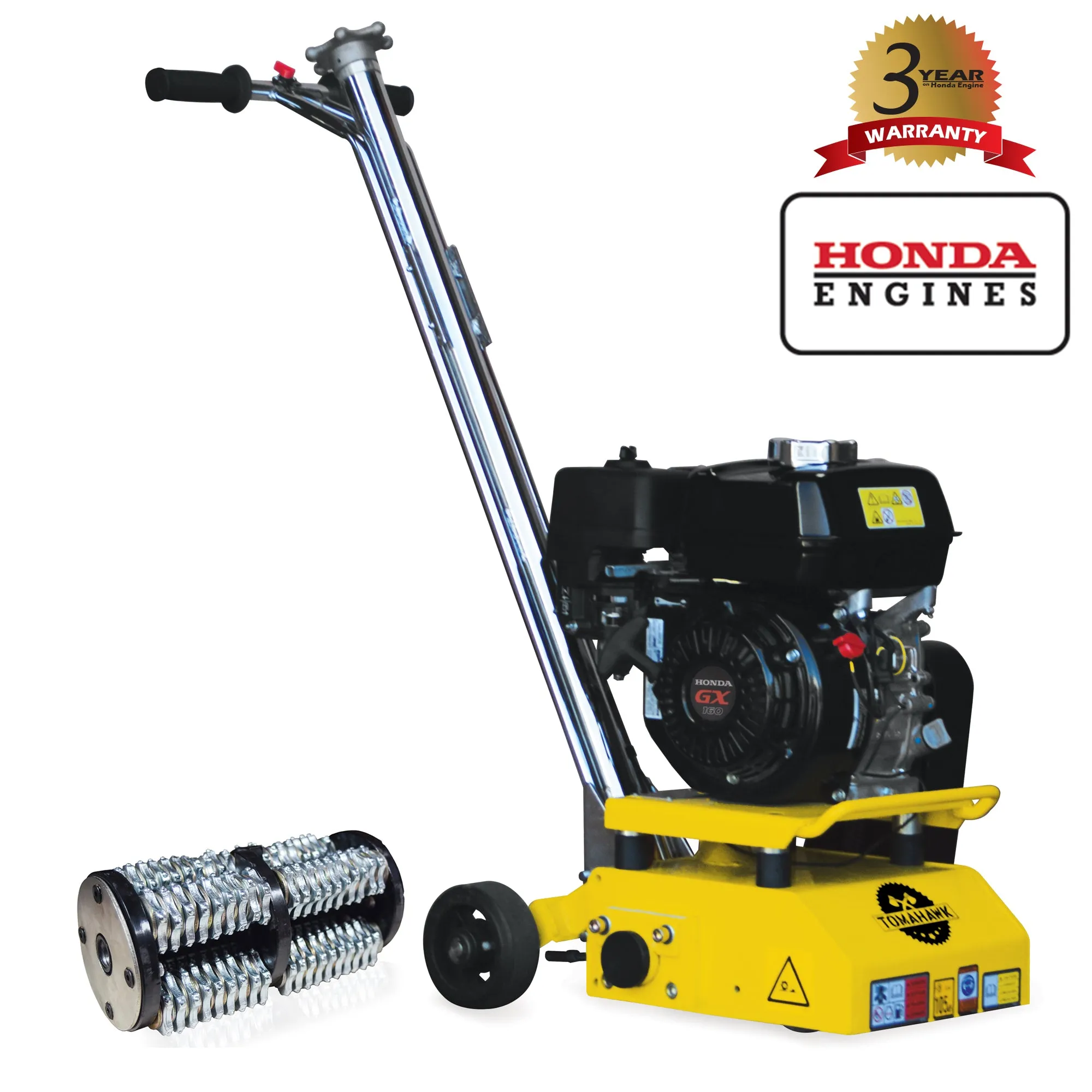 8” Gas Concrete Scarifier Planer Grinder with 5.5 HP Honda Engine & Drum