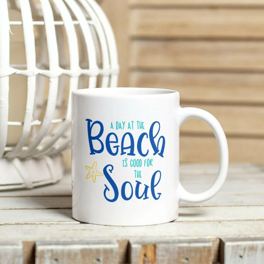 A Day at the Beach Ceramic Coffee Mug