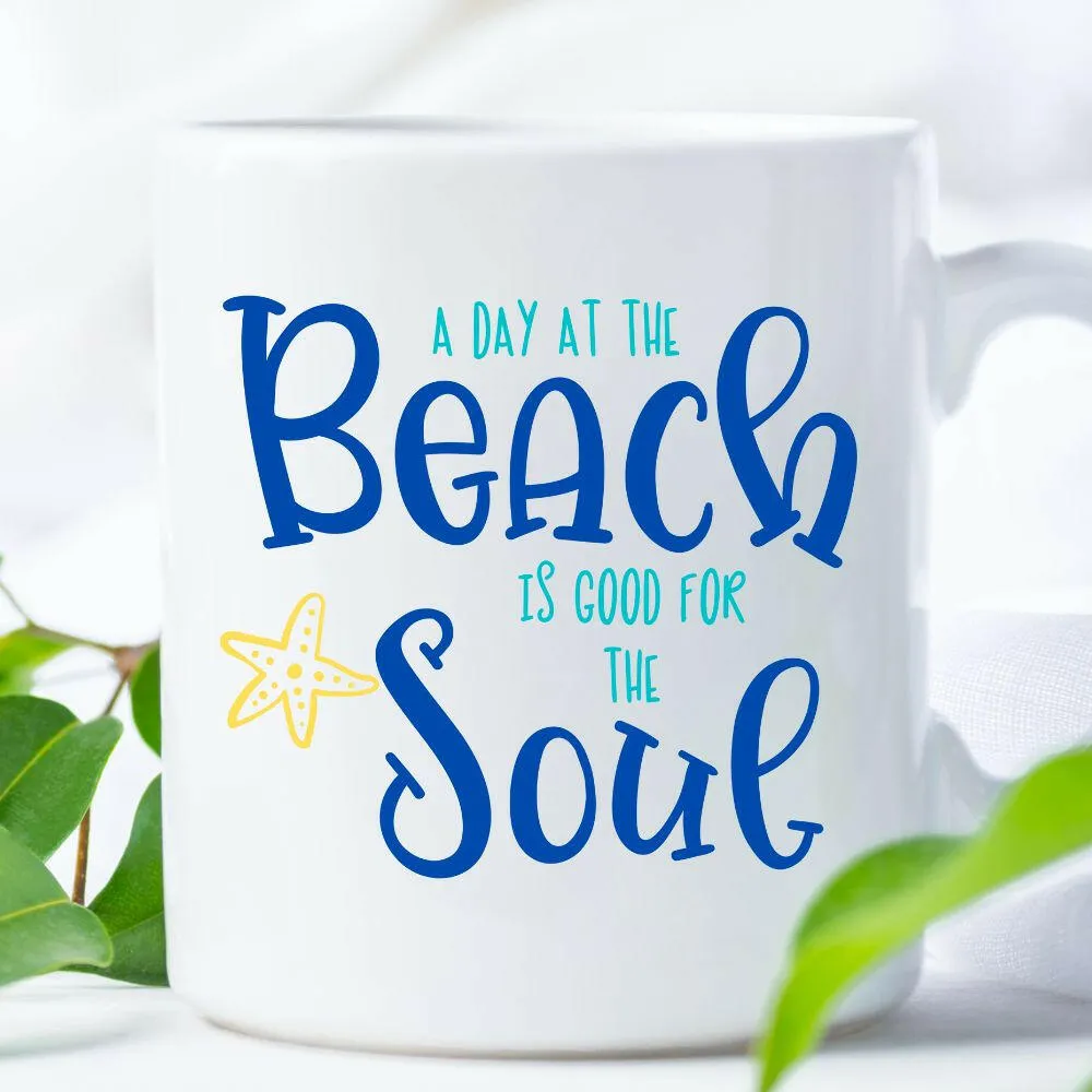 A Day at the Beach Ceramic Coffee Mug