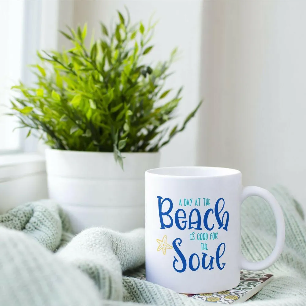 A Day at the Beach Ceramic Coffee Mug