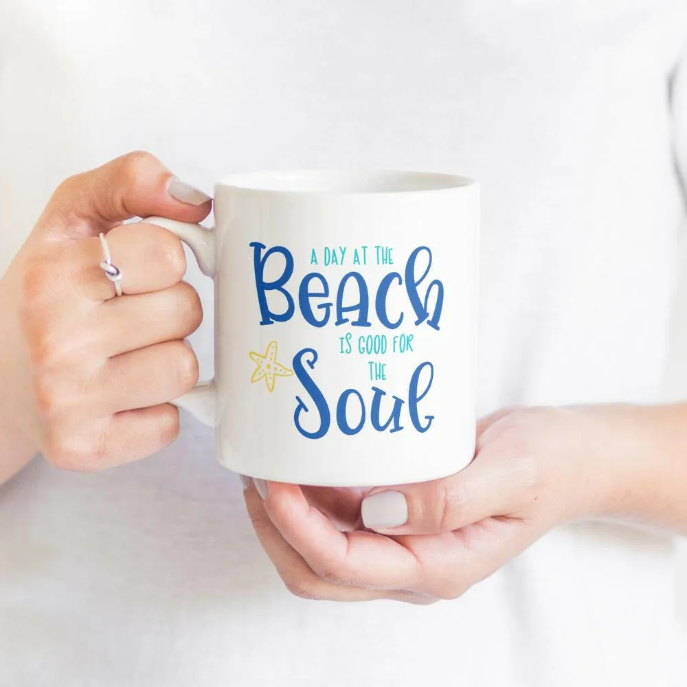 A Day at the Beach Ceramic Coffee Mug