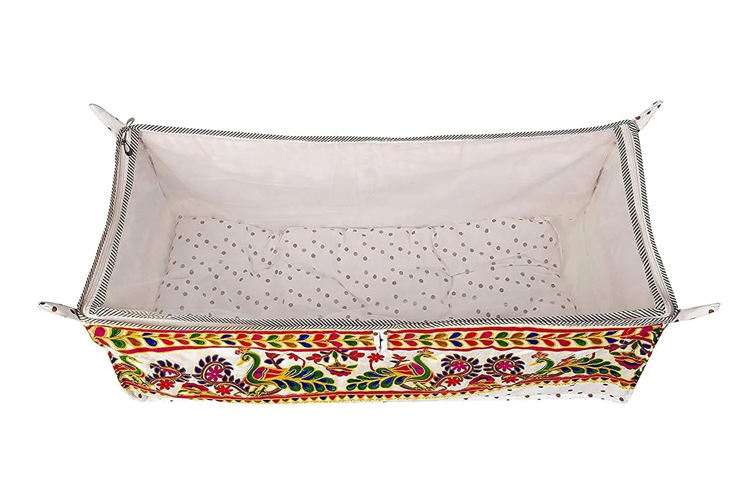 A to Z Hub Rajwadi Comfortable Soft Cloth Swing New Born Baby Cradle/Ghodiyu/Khoyu/Palana,Hammock in Cool Cotton with Mosquito Net and Stainless Steel Pipe