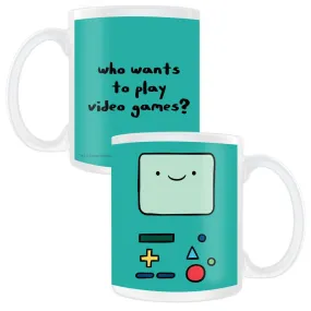 Adventure Time Beemo "Who Wants to Play Video Games?" Mug