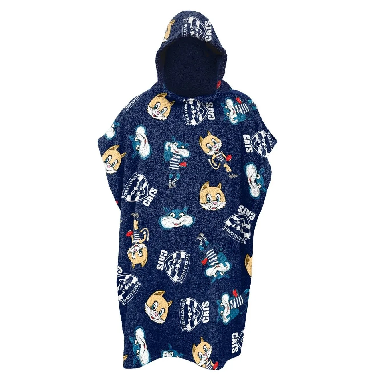 AFL Youth Hooded Towel - Geelong Cats - Kids - Beach Bath - OSFM