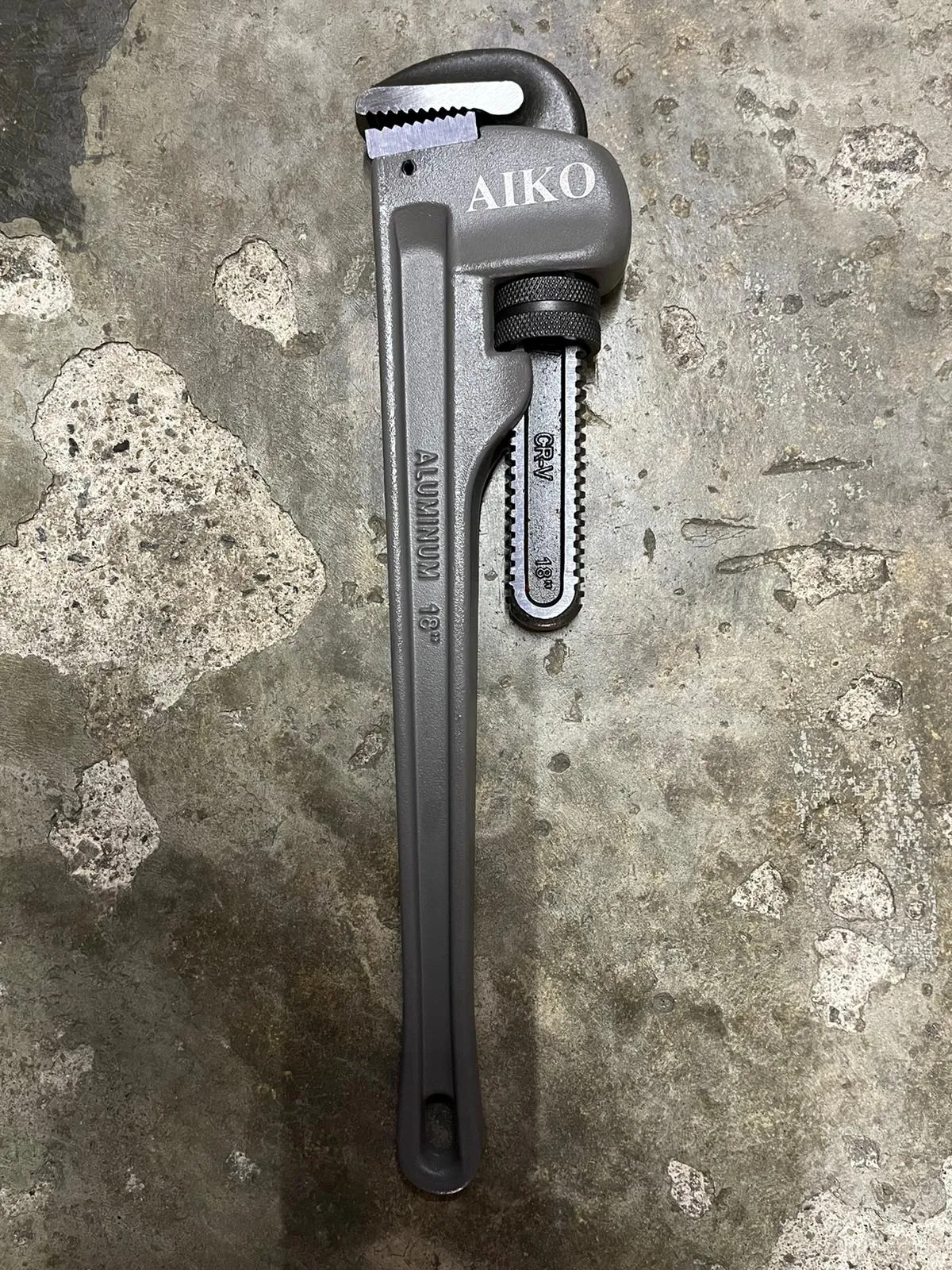 Aiko Aluminum Pipe Wrench CR-V Steel Jaw | Model : PWA-A