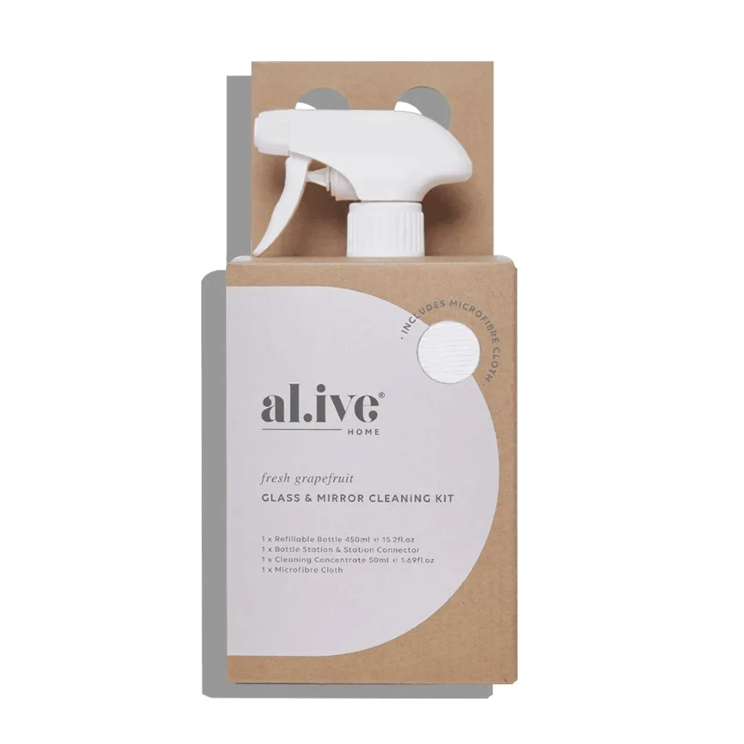 Al.ive Home Glass & Mirror Cleaning Kit