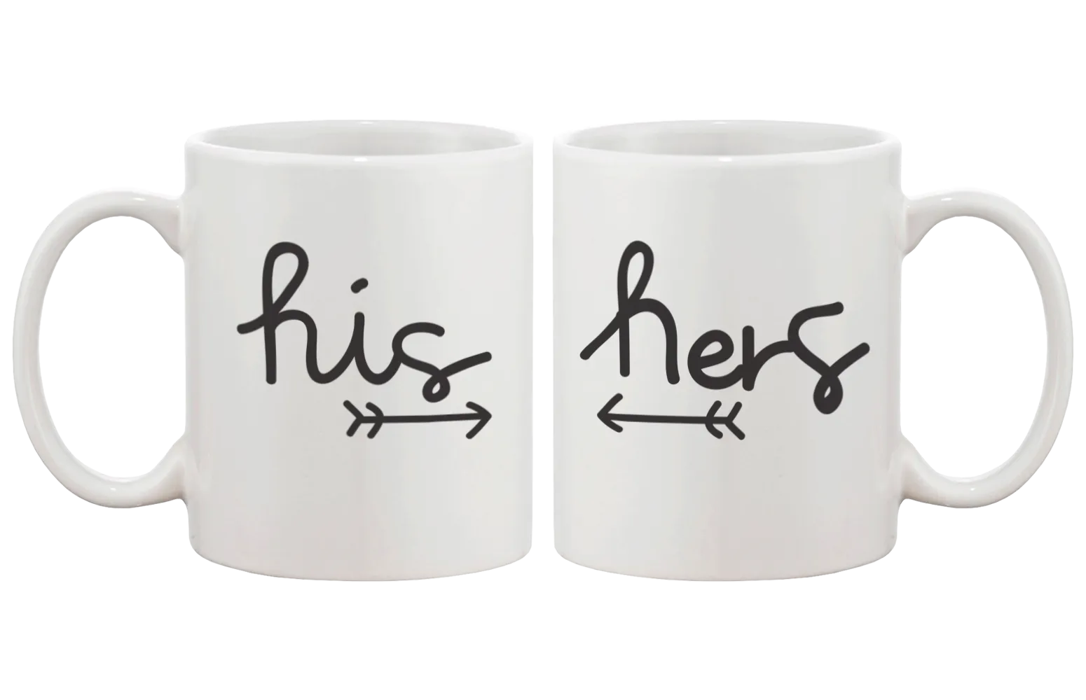 Arrow His And Hers Matching Couple Mugs - His and Hers Matching Coffee Cup