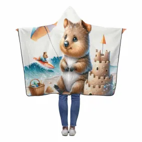 Australian Animal Kangaroo Awd1325new  Hooded Blanket 60"x50"