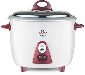 Bajaj Majesty New RCX 3, 1.5 litres, 350-Watt Multifunction Rice Cooker (White/Pink)