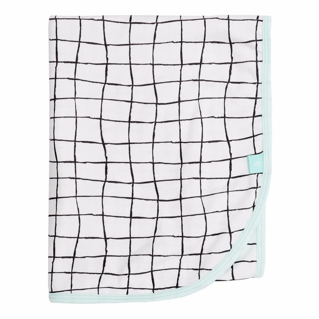 Bamboo baby blanket - Grid print