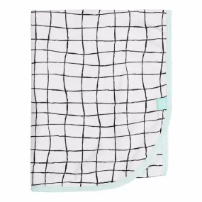 Bamboo baby blanket - Grid print