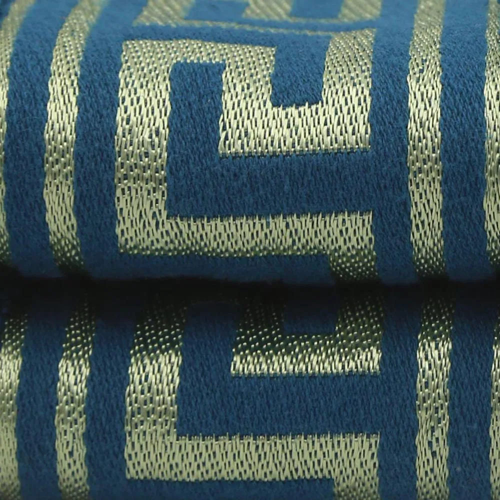 Bath Towel Greek Border 70x140 - Navy Blue