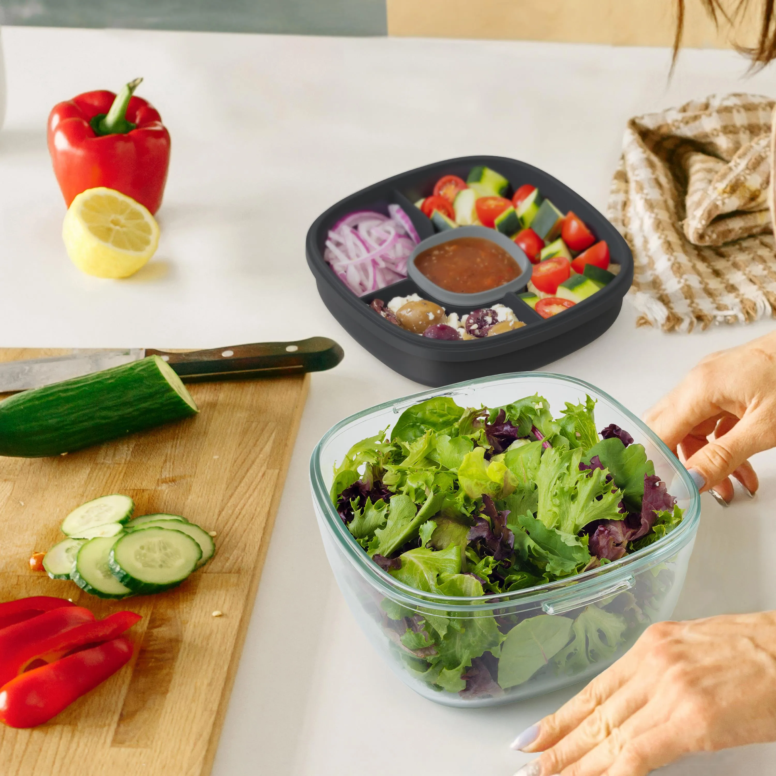 Bentgo All-In-One Glass Salad Container