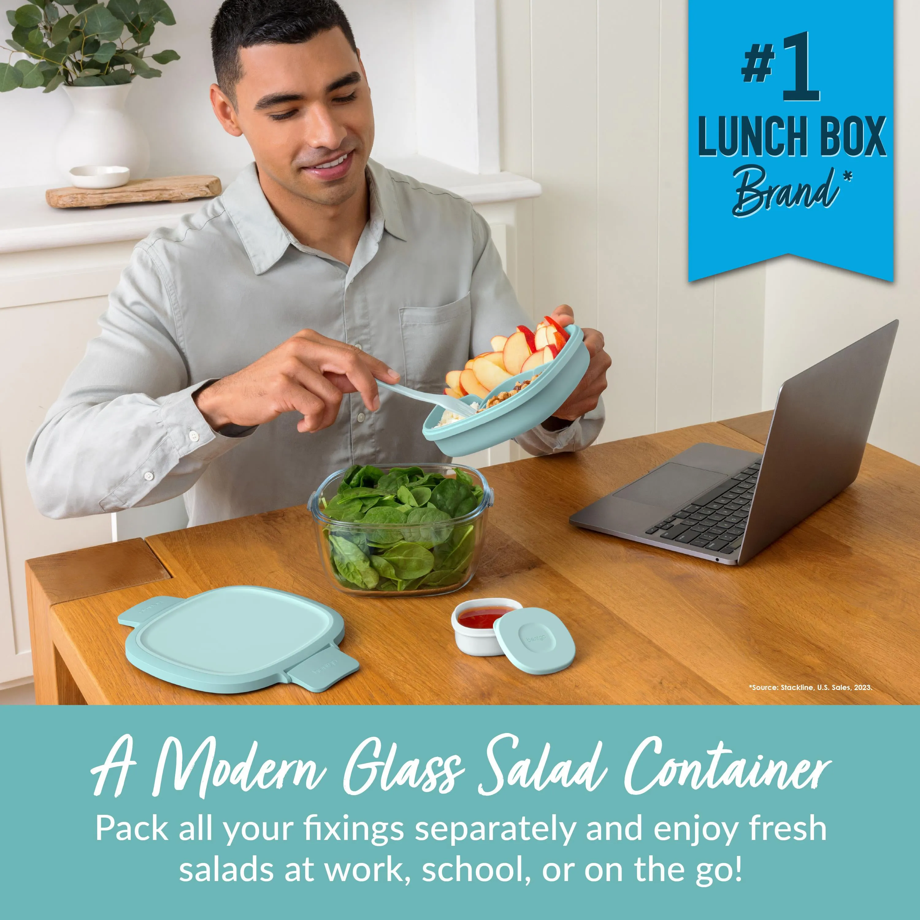 Bentgo All-In-One Glass Salad Container