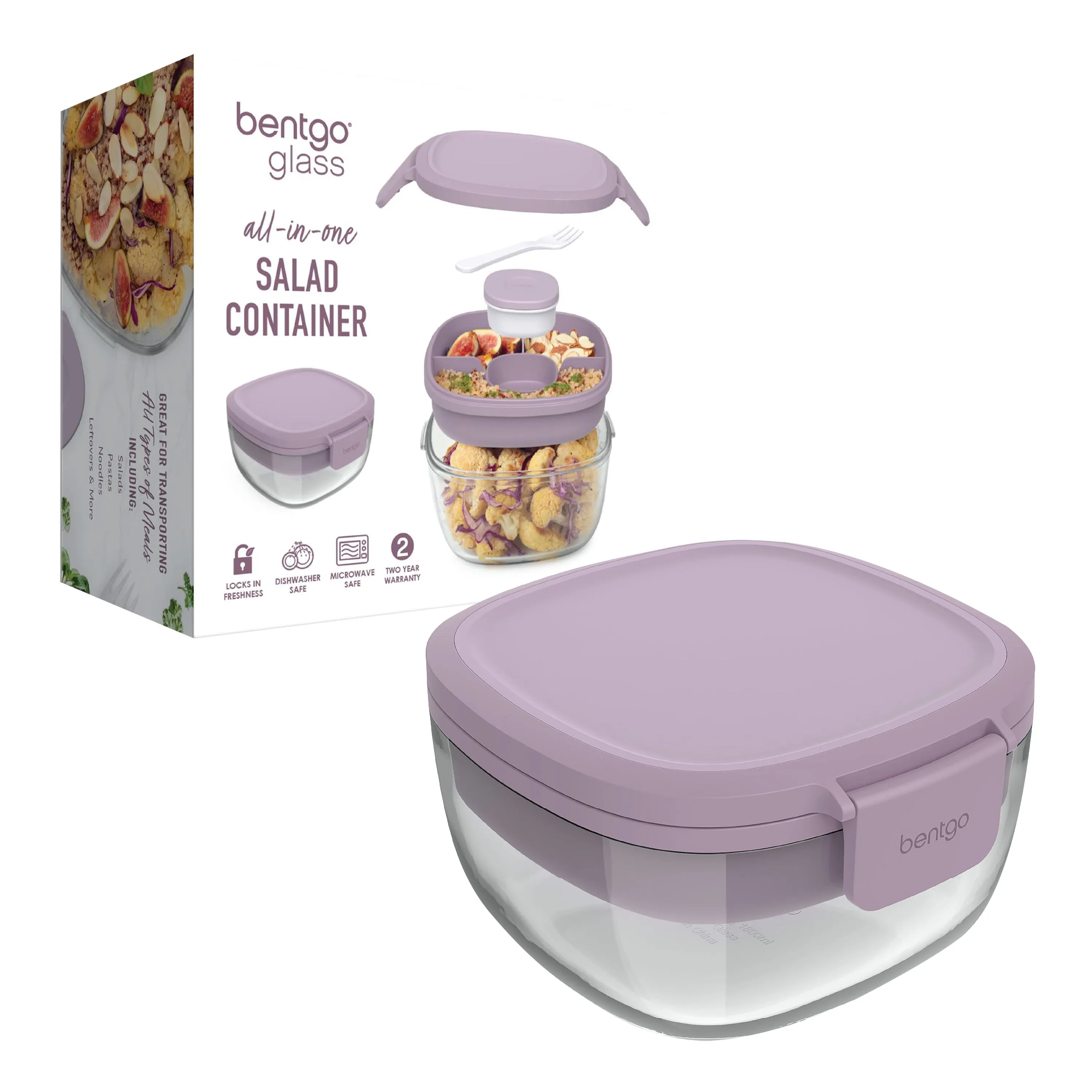 Bentgo All-In-One Glass Salad Container