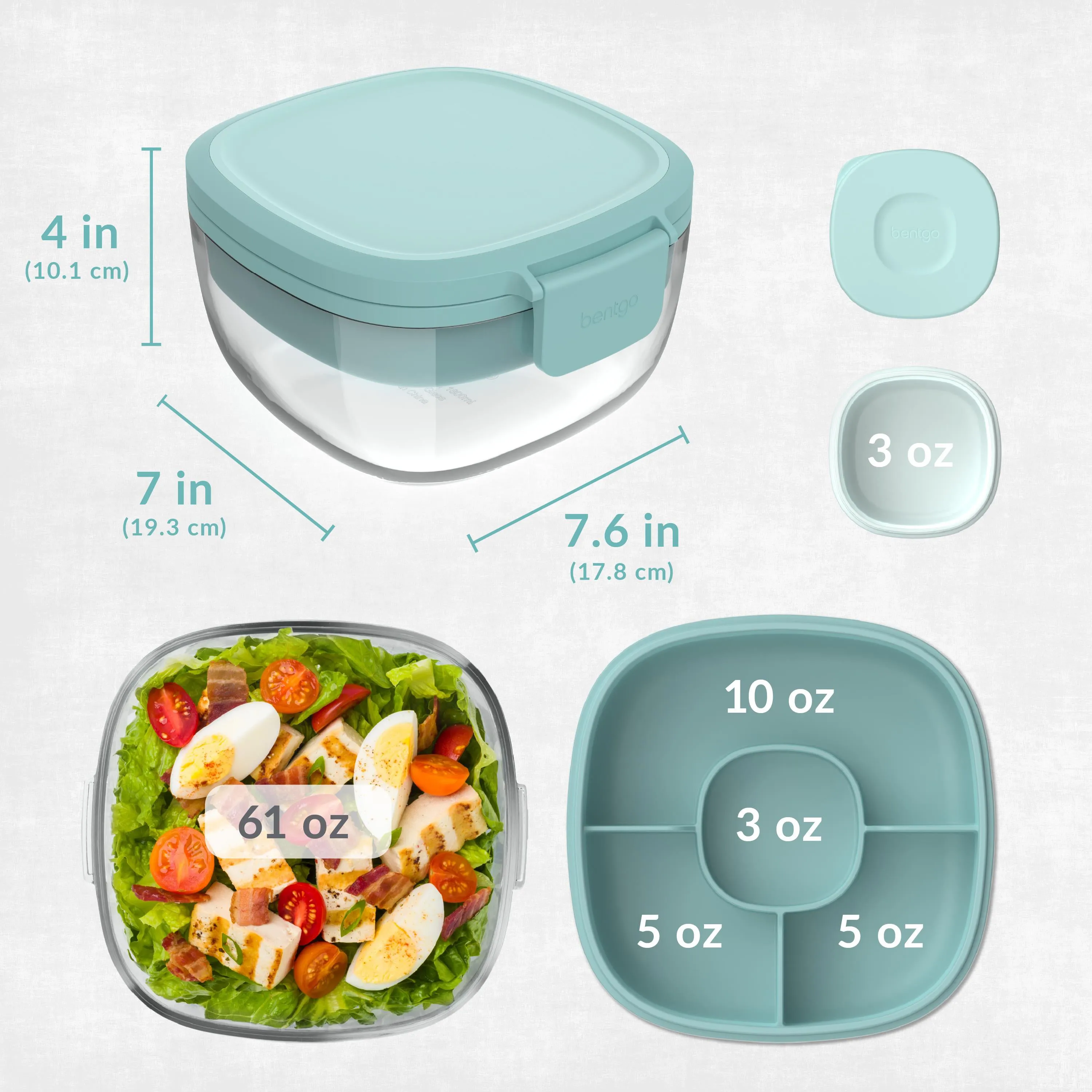 Bentgo All-In-One Glass Salad Container