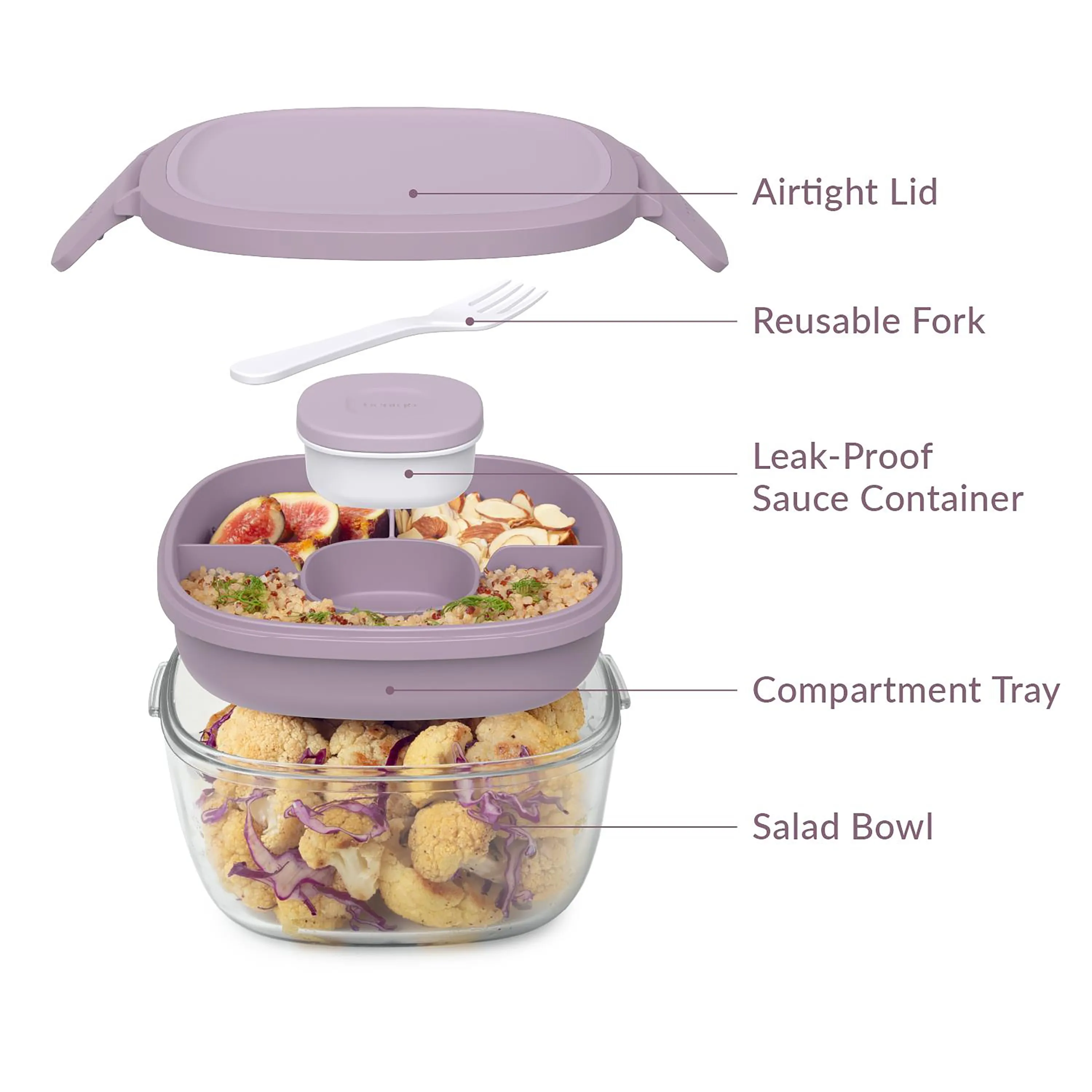 Bentgo All-In-One Glass Salad Container