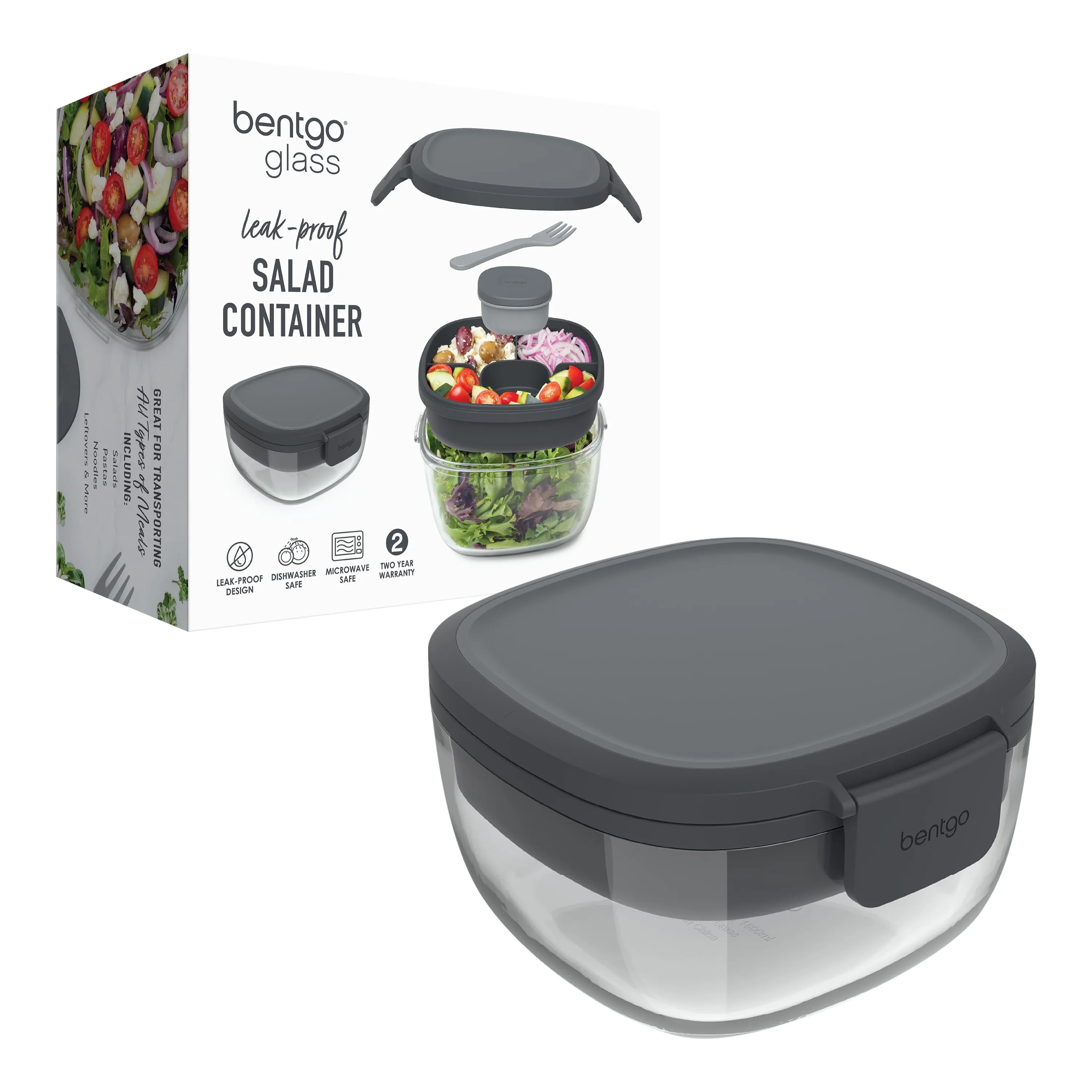 Bentgo All-In-One Glass Salad Container