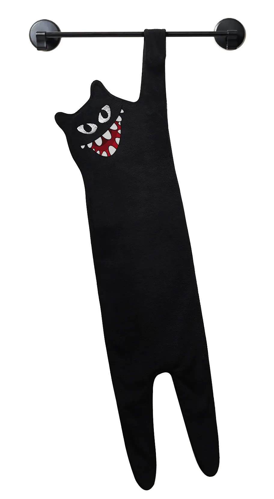 Black Cat Monster Embroidered Hand Towel