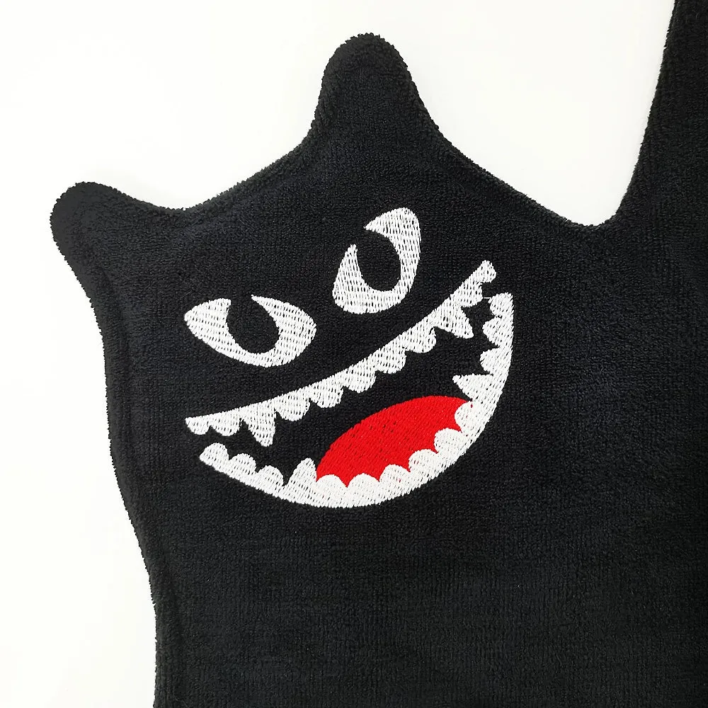 Black Cat Monster Embroidered Hand Towel