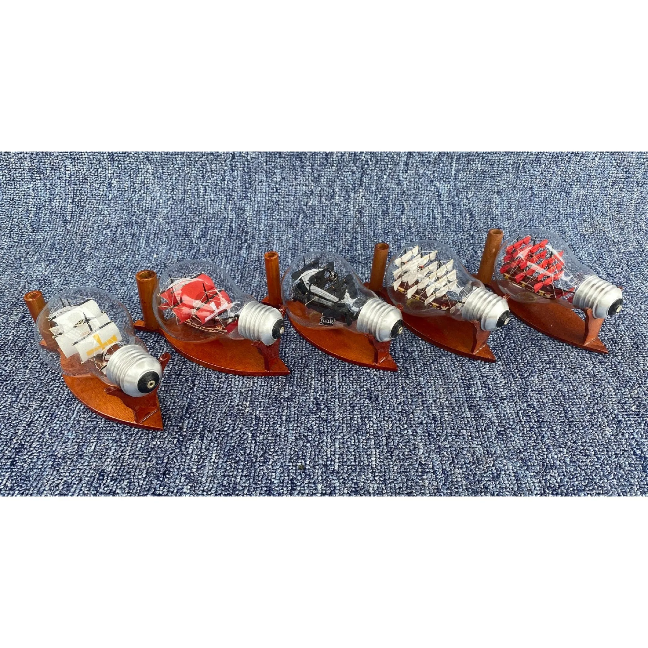 Black Pearl Caribbean Pirate Ship In A Bottle Miniature Boat