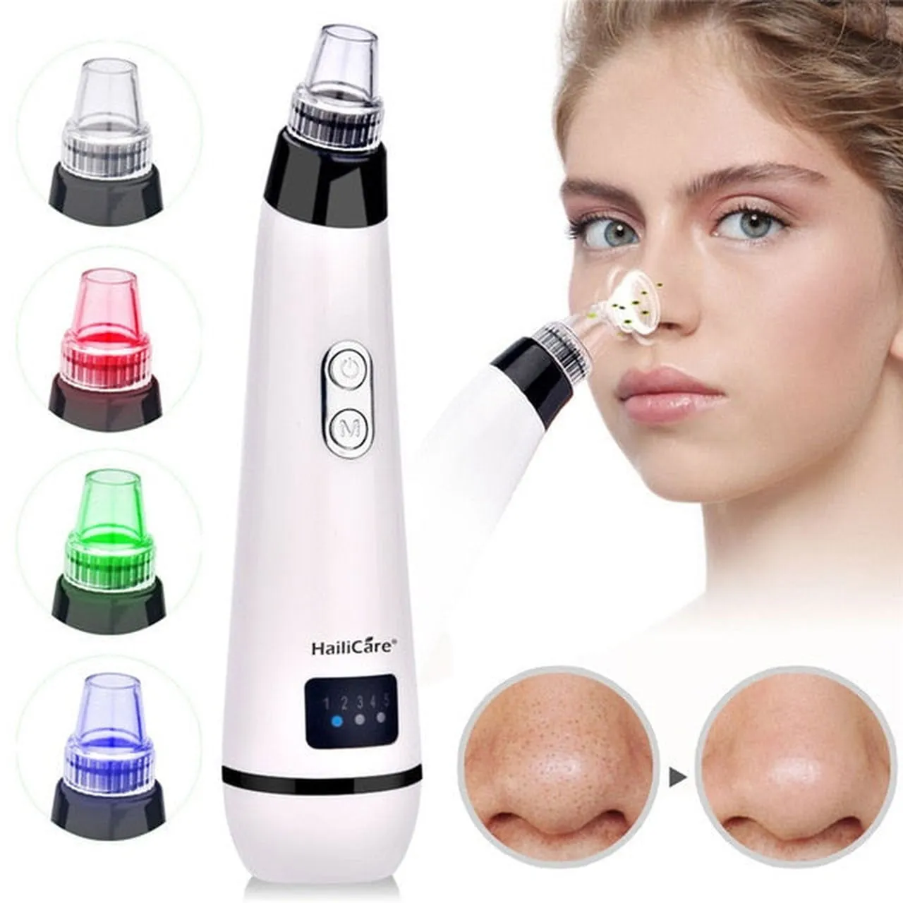 Blackhead Vacuum Suction - Pore Vacuum Cleaner Facial Blackhead Acne Removal Tools