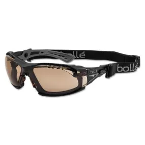 Bolle Rush  Series Safety Glasses, Twilight Lens, Anti-Fog, Anti-Scratch, Black Frame, 40258