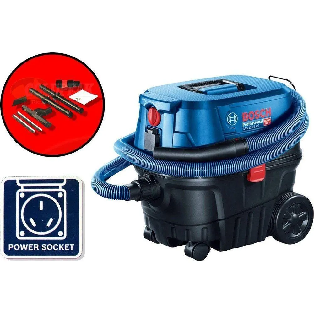 Bosch GAS 12-25 PL/PS Wet & Dry Vacuum 25L 1250W [With Power Socket]