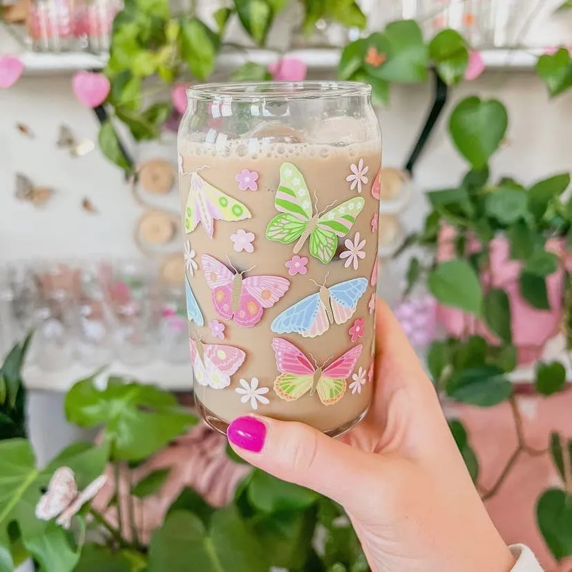 Butterfly Garden Coffee Glass