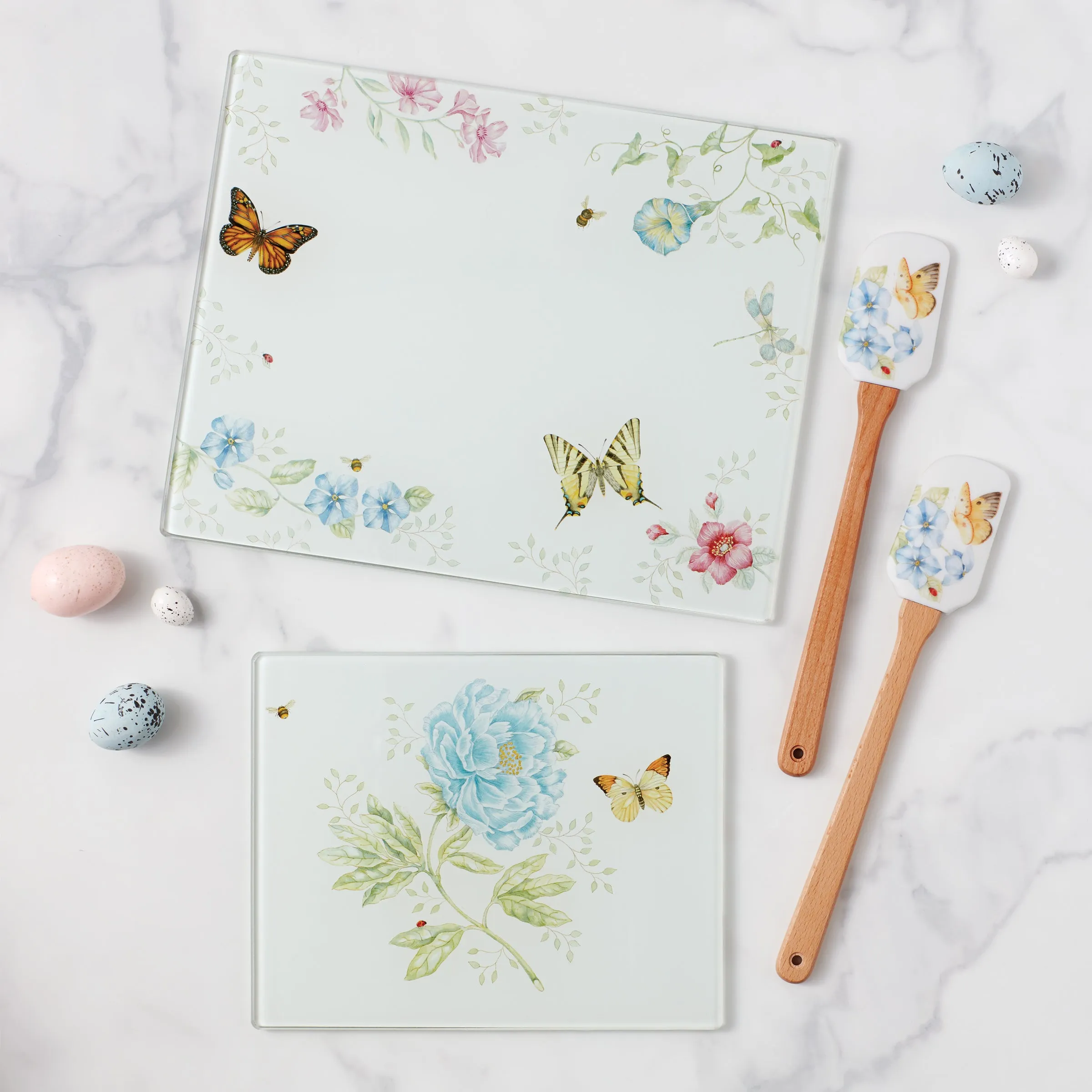 Butterfly Meadow Small Glass Cutting Board