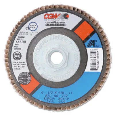 CGW Abrasives CGW Abrasives Flap Wheel, 1-1/2 in x 1 in, 60 Grit, 25000 RPM, 39921