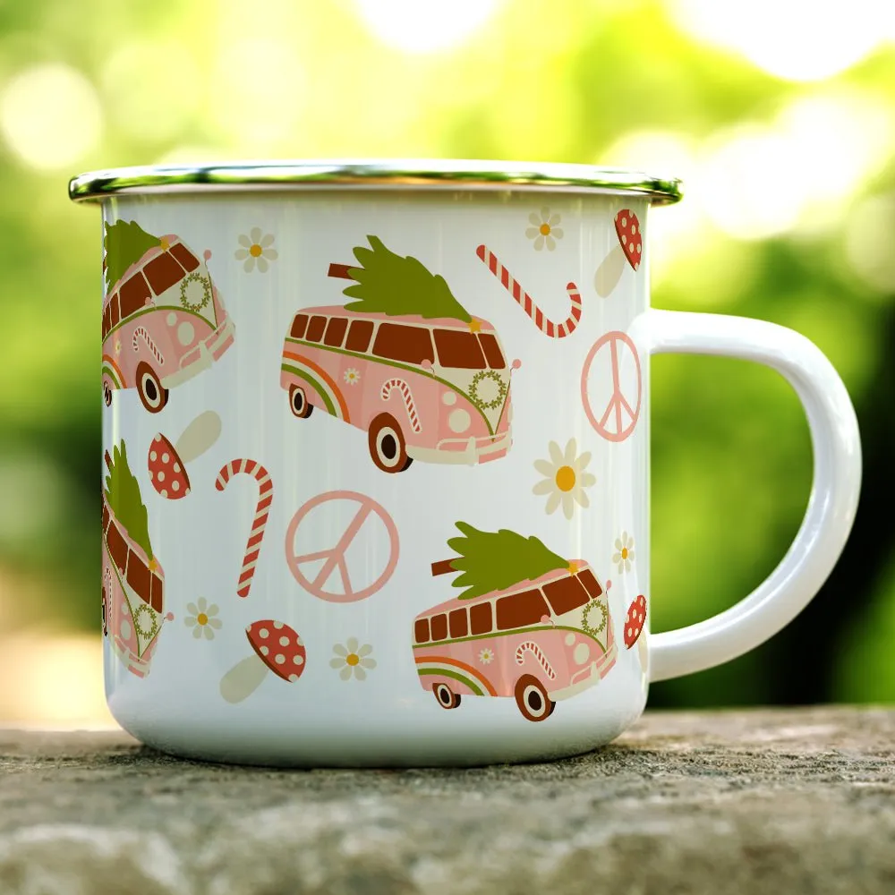 Christmas Peace Bus Camp Mug