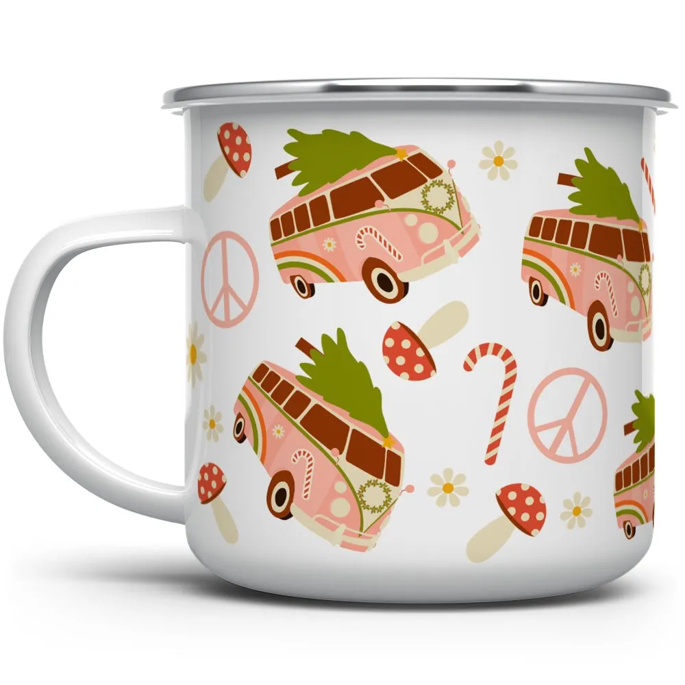 Christmas Peace Bus Camp Mug