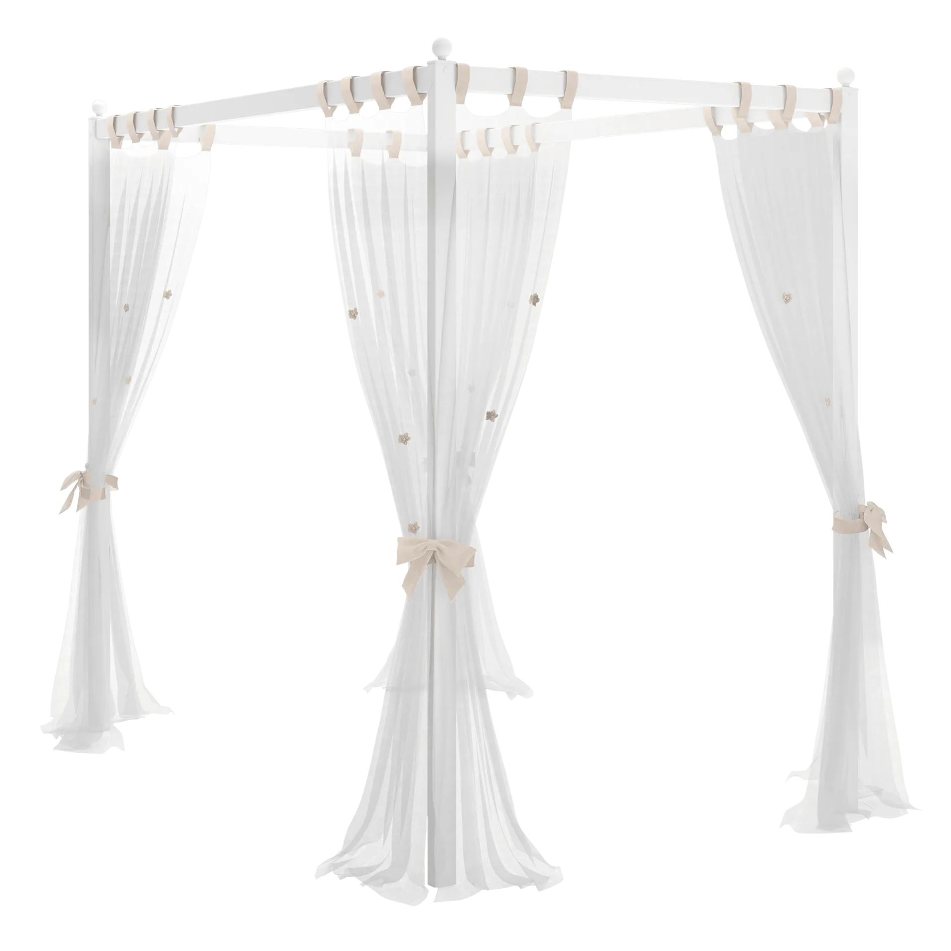 Cilek Rustic White Canopy Poster Sheers Only