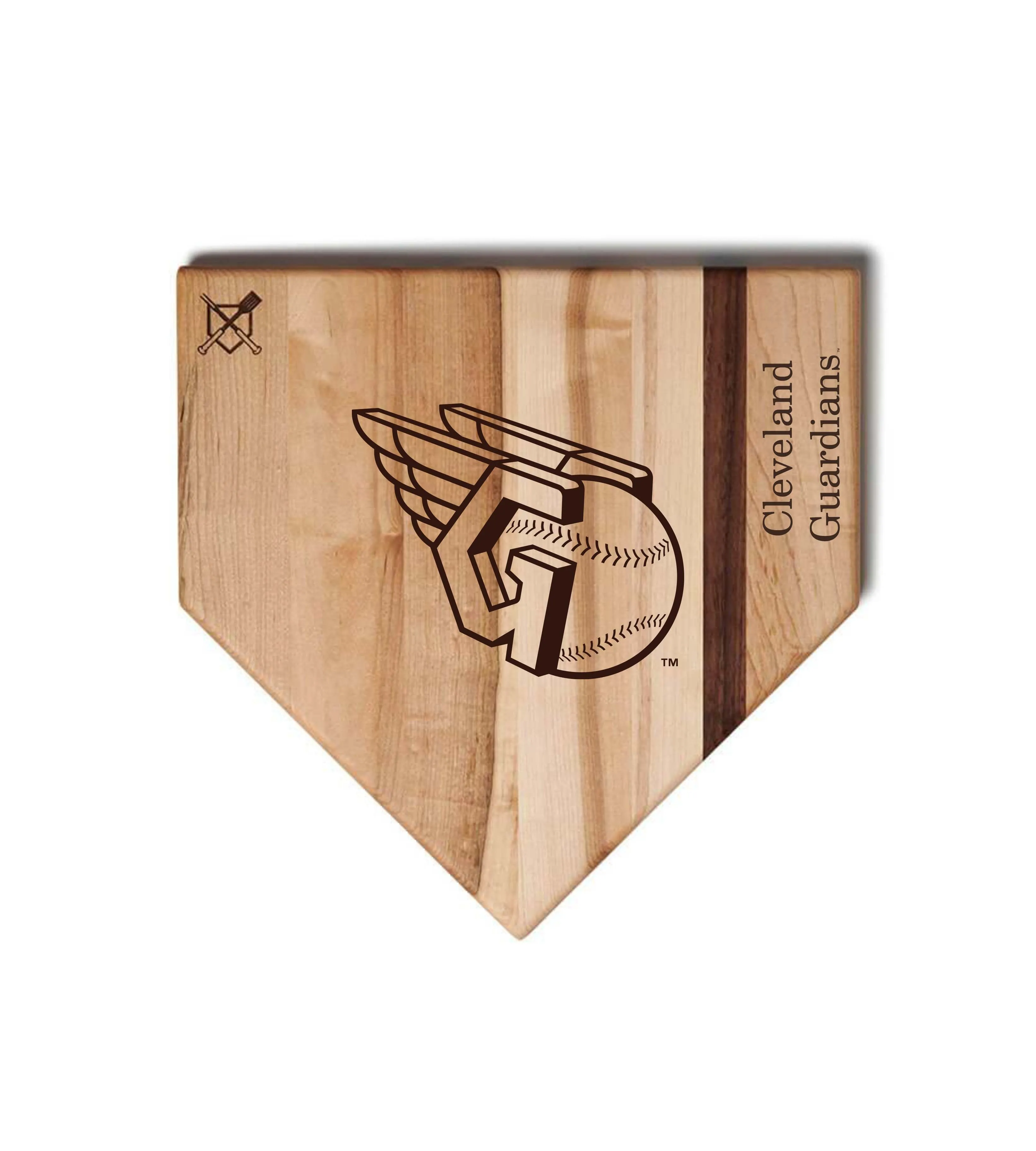 Cleveland Guardians Home Plate Cutting Boards | Multiple Sizes | Multiple Designs