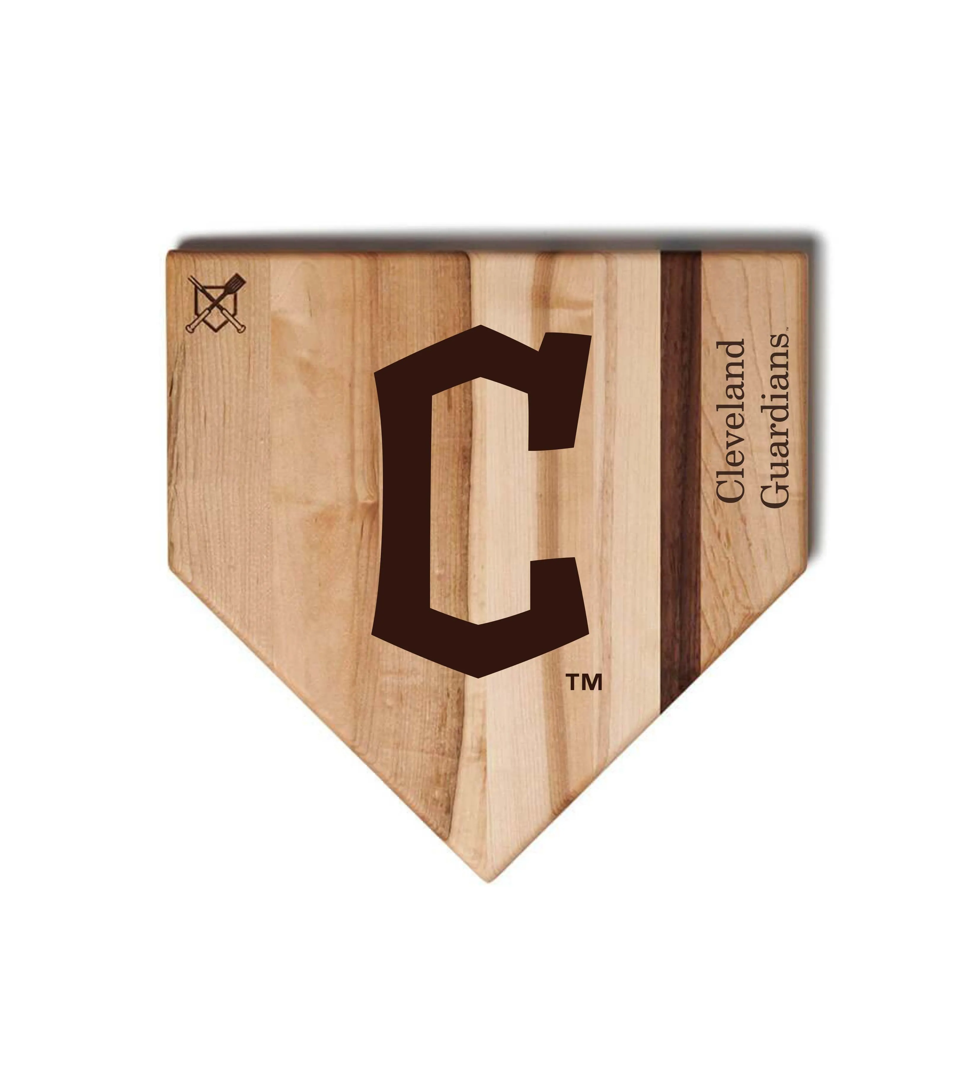 Cleveland Guardians Home Plate Cutting Boards | Multiple Sizes | Multiple Designs