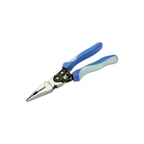 Crescent Pro Series PS6549C Nose Plier, 9 in OAL, Blue/Gray Handle, Co-Molded Grip Handle, 1-9/32 in W Jaw