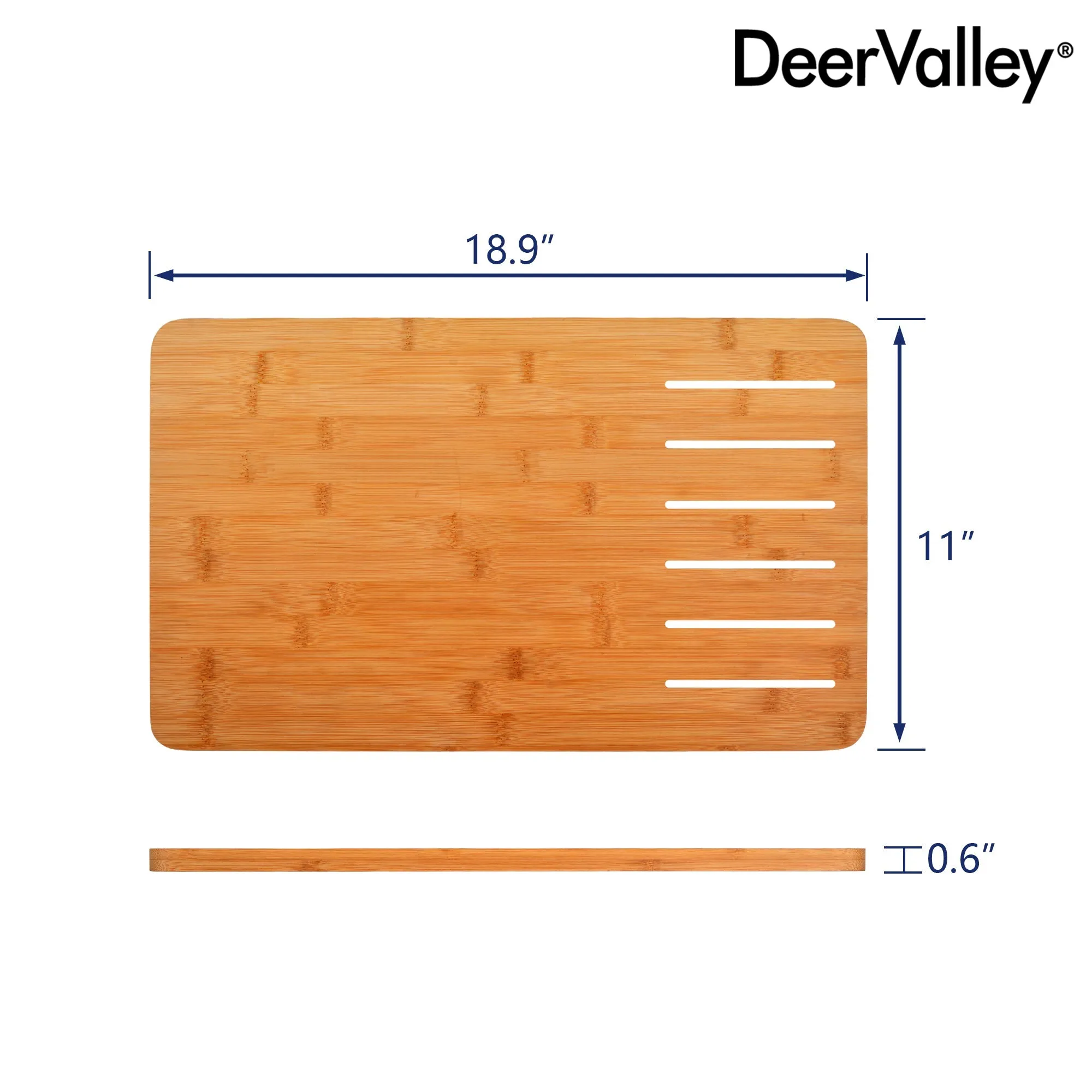 DeerValley DV-K0068B03 18.90" x 11" x 0.6" Kitchen Sink Cutting Board (Compatible with DV-1K0068)