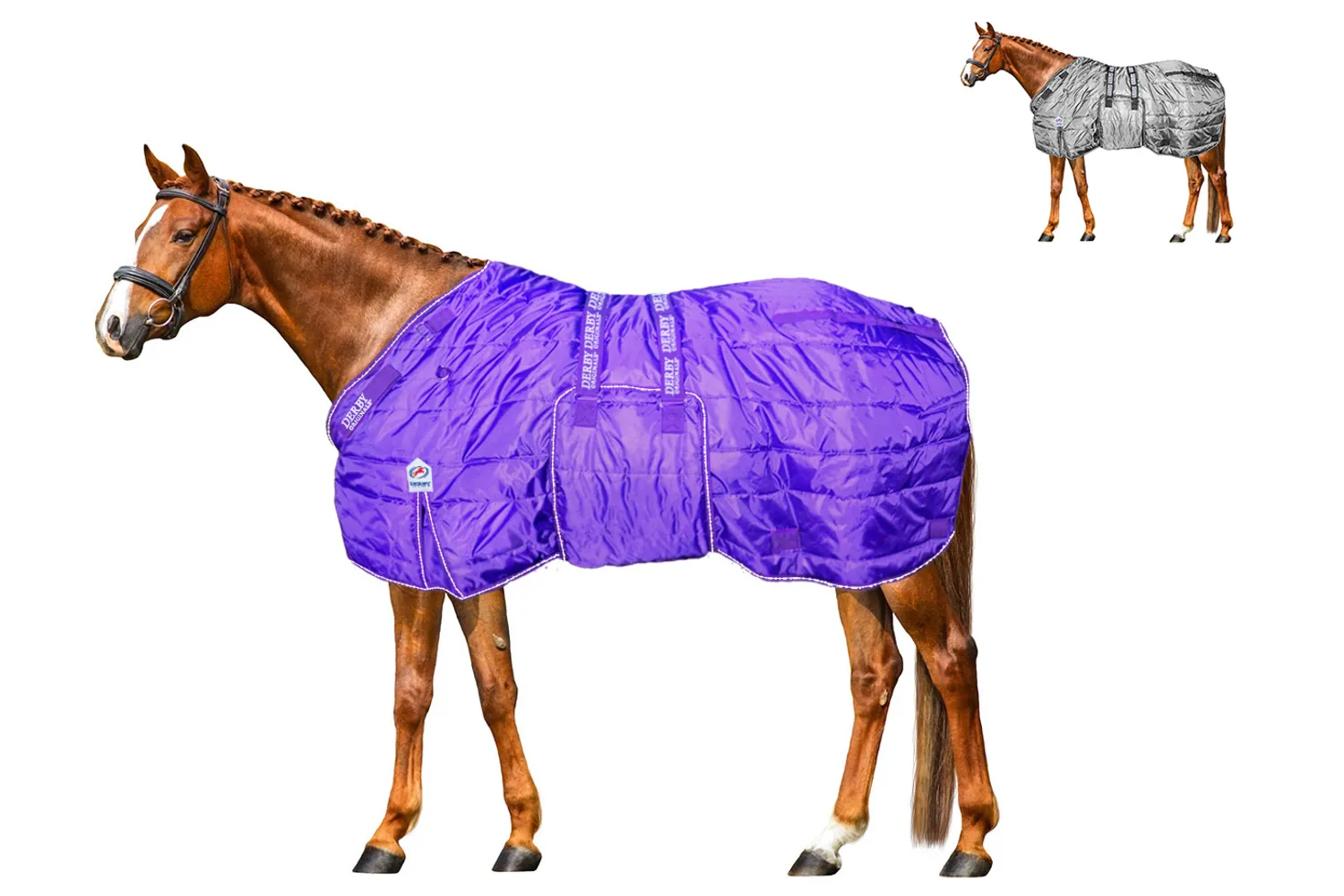 Derby Originals Nordic Tough Closed Front 420D  Reflective Winter Horse Stable Blanket 200g Medium Weight