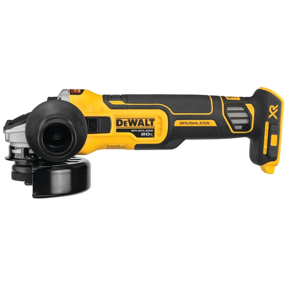 DEWALT DCG405B 20V MAX* XR® 4.5 in Slide Switch Small Angle Grinder With Kickback Brake (Tool Only)