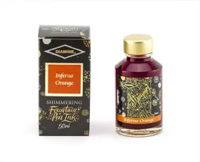 Diamine Shimmering Fountain pen Inks 50ml - Inferno Orange