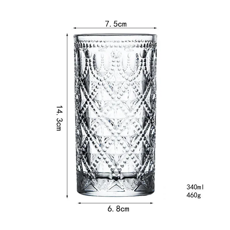 Diamond pattern juice cup