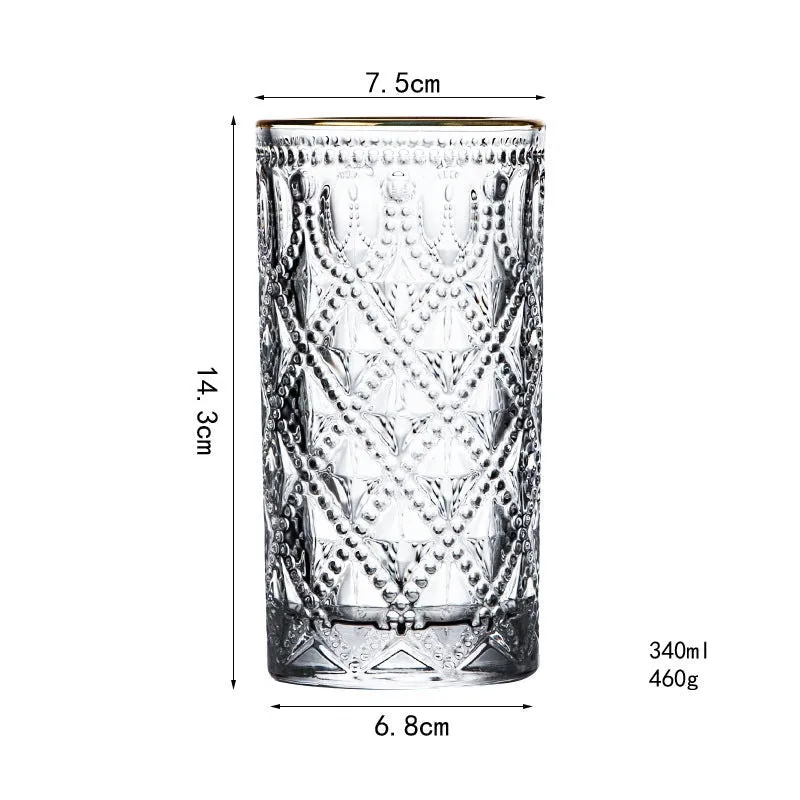 Diamond pattern juice cup